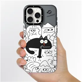 قاب YOUNGKIT یانگکیت White Nina Canvas Of Joy Magsafe Series Apple iphone مناسب برای Apple iPhone 15 Pro Max