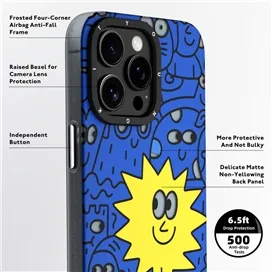 قاب YOUNGKIT یانگکیت Blue Nina Canvas Of Joy Magsafe Series مناسب برای Apple iPhone 15 Pro Max