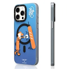 قاب YOUNGKIT یانگکیت Blue Mucro Strees Relief With Humor Magsafe Series مناسب برای Apple iPhone 15 Pro Max