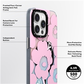 قاب YOUNGKIT یانگکیت Pink Color Changing Floral Magsafe Series مناسب برای Apple iPhone 15