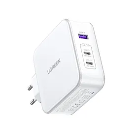 شارژر دیواری یوگرین 140 وات با دو پورت USB-C و یک پورت USB-A مدل CD289 همراه با کابل USB-C