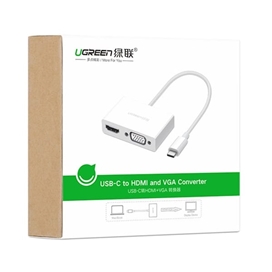 تبدیل USB-C به HDMI و VGA یوگرین مدل MM123 کد 30843