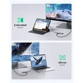 هاب 6 و 7 پورت USB-C یوگرین مدل CM195