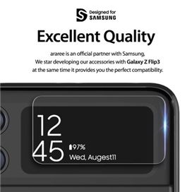 گلس Araree صفحه نمایش پشتی سامسونگ Galaxy Z Flip3 5G