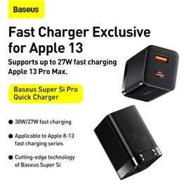 شارژر دیواری 30 وات بیسوس Baseus Super Si Pro Quick Charger 30W CCSUPP-C01