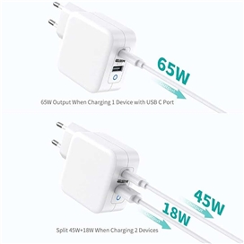 شارژر دیواری ای‌اس‌آر ESR EFB001G 65W A+C GaN Wall Charger – EU