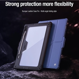 کیف کلاسوری نیلکین مدل Bumper Pro Multi-angle folding مناسب برای تبلت سامسونگ Galaxy Tab S9 Plus