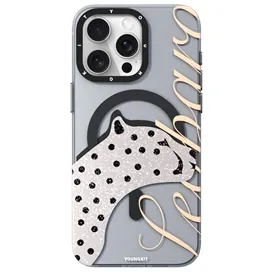 قاب YOUNGKIT یانگکیت  Leopard Glitter Magsafe Series مناسب برای Apple iPhone 15 Pro Max