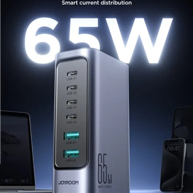 هاب شارژ 6 پورت 65 وات جویروم Joyroom GaN Multi-Port Power Station JR-TCM02