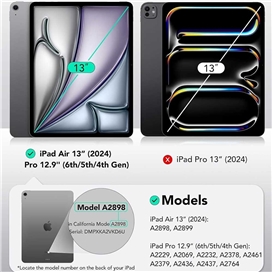 کاور آیپد ایر 13 ESR Rebound Magnetic Case for iPad Air 13 (2024), Pro 12.9 (6th/5th Gen)