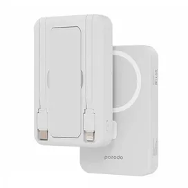 پاوربانک مگسیف همراه با کابل پرودو Porodo مدل Magsafe Grip Attach 10000mAh