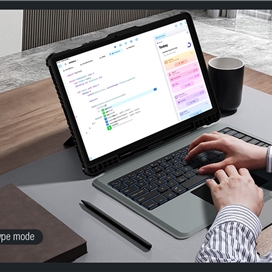 کیف کلاسوری کیبورددار نیلکین مدل Bumper Combo Backlit Keyboard مناسب برای تبلت سامسونگ Galaxy Tab S9 Plus