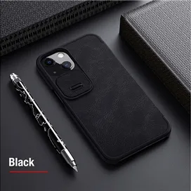 کیف چرمی نیلکین آیفون 13 پرومکس Nillkin Qin Leather Case iPhone 13 Pro Max