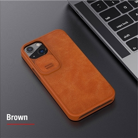 کیف چرمی نیلکین آیفون 13 Nillkin Qin Leather Case iPhone 13