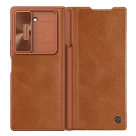 کیف چرمی نیلکین سامسونگ Samsung Galaxy Z Fold 6 Nillkin Qin Pro Leather Case دارای محافظ دوربین