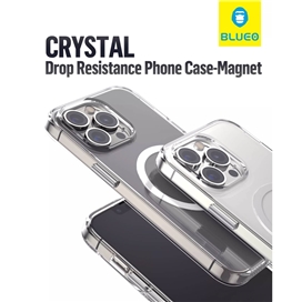 قاب برند بلوئو مدل Blueo Crystal clear Pro Drop Resistant Phone Case With Magnetic مناسب برای Apple iPhone 16