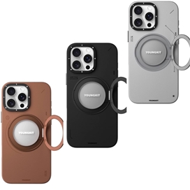 قاب یانگکیت مدل Youngkit Leather 360 Rotation Ring Stand Case magsafe مناسب برای Apple iPhone 16 Pro