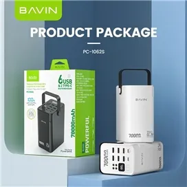 پاوربانک 70000 باوین Bavin PC1062S توان 22.5 وات
