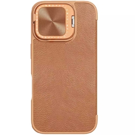 کیف چرمی نیلکین آیفون Apple iPhone 16 Pro Max Nillkin Qin Prop Leather Case دارای محافظ دوربین