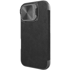 کیف چرمی نیلکین آیفون Apple iPhone 16 Pro Max Nillkin Qin Prop Leather Case دارای محافظ دوربین