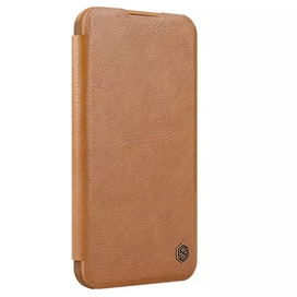 کیف چرمی نیلکین آیفون Apple iPhone 16 Pro Max Nillkin Qin Prop Leather Case دارای محافظ دوربین