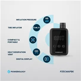 کمپرسور باد دوچرخه و موتور پاورولوژی Powerology P25CMAPBK