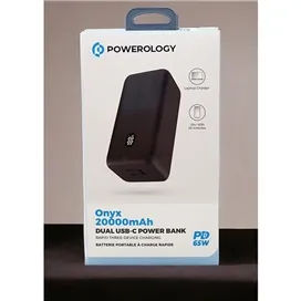 پاوریانک پاورولوژی مدل ONYX 65W ظرفیت 20000 میلی آمپر ساعت