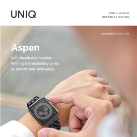 بند اپل واچ یونیک سایز 42/44/45 مدل UNIQ ASPEN DESIGNER EDITION BRAIDED APPLE WATCH STRAP