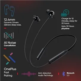 هندزفری بلوتوثی گردنی وان پلاس مدل Bullets Wireless Z2 ANC