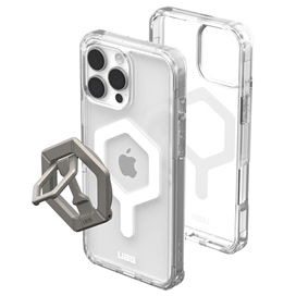 قاب اورجینال برند UAG مدل UAG Plyo MagSafe Ice White Case + Titanium Ring Stand مناسب برای Apple iPhone 16 Pro Max