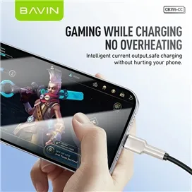 کابل Type-C به Type-C باوین Bavin CB355 طول 1 متر توان 60 وات