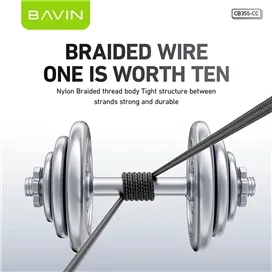کابل Type-C به Type-C باوین Bavin CB355 طول 1 متر توان 60 وات