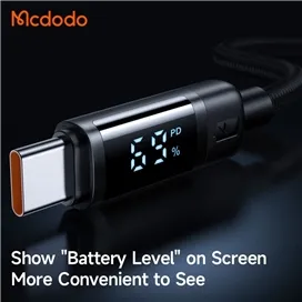 کابل دو سر تایپ سی 60 وات 1.2 متر مک دودو Mcdodo Battery Level Visible Cable CA-5780