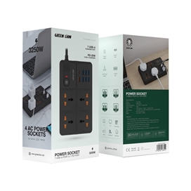 چندراهی برق 3250 وات گرین لاین Power Socket 7 USB-A Port & 1 PD Port GNPS7UPDEUBK