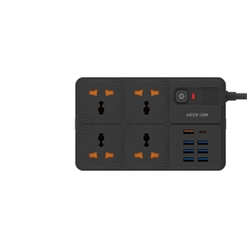 چندراهی برق 3250 وات گرین لاین Power Socket 7 USB-A Port & 1 PD Port GNPS7UPDEUBK