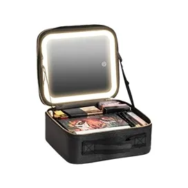 کیف لوازم آرایش با آینه چراغ دار گرین لاین Green Lion Makeup Organizer GNMAKEORGBK