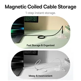 کابل دو سر تایپ سی با بدنه مگنتی 1 متر بیسوس BaseusTungsten Gold 100W Cable CB00097