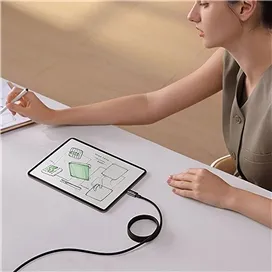 کابل دو سر تایپ سی با بدنه مگنتی 1 متر بیسوس BaseusTungsten Gold 100W Cable CB00097