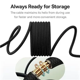کابل دو سر تایپ سی با بدنه مگنتی 1 متر بیسوس BaseusTungsten Gold 100W Cable CB00097