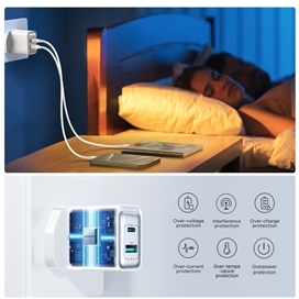 آداپتور شارژ 30 وات دو پورت جویروم JOYROOM JR-TCF15 30W charger