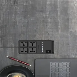 چندراهی برق 2500 وات به همراه کابل جمع شونده پاورولوژی Powerology Power Strip PWCUQC029