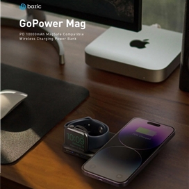 پاور بانک وایرلس بازیک مدل GoPower Mag PD10000mAh