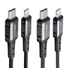 کابل شارژ تایپ سی به لایتینگ برند ACE FAST مدل C1-01 USB-C to Lightning aluminum alloy