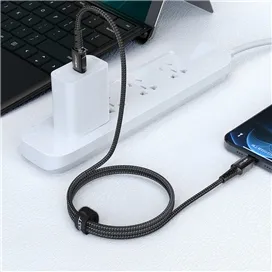 کابل شارژ تایپ سی به لایتینگ برند ACE FAST مدل C1-01 USB-C to Lightning aluminum alloy
