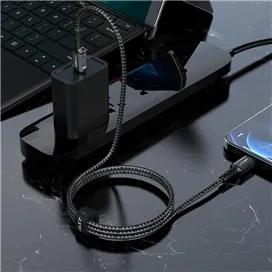 کابل شارژ تایپ سی به لایتینگ برند ACE FAST مدل C1-01 USB-C to Lightning aluminum alloy
