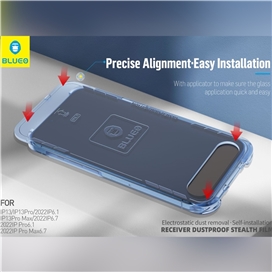 گلس فول BLUEO Anti dust HD glass anti static with applicator ا مناسب برای Apple iPhone 12 Pro