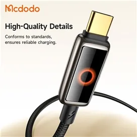 کابل شارژ تایپ سی قطع کن دار 1.2 متر مک دودو Mcdodo Auto Power Off 100w Cable CA-6650