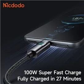 کابل تایپ سی 66 وات با نمایشگر مک دودو Mcdodo 6A Type-C USB Data Cable CA-6520