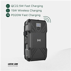 پاوربانک خورشیدی 5 پنل 20000 گرین لاین Green Lion Solar 5-Panel Power Bank GNSOL5PN20BK