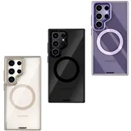 قاب برند یانگ کیت Youngkit مدل Crystal Grid Non Yellowing Magsafe Stand مناسب برای Samsung Galaxy S24 Ultra
